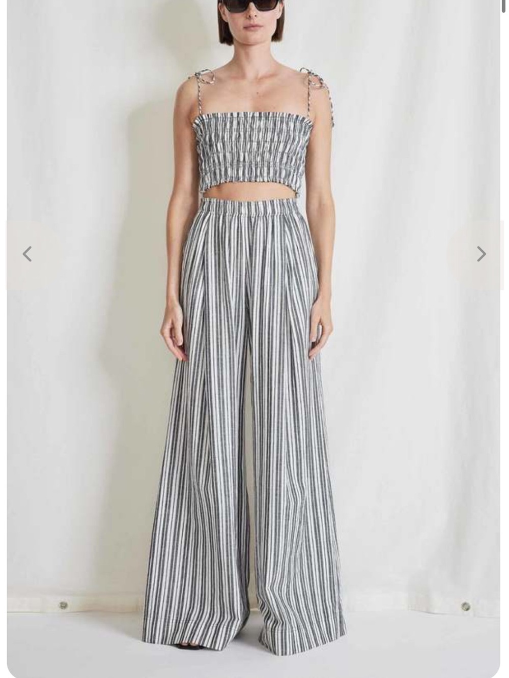 Apiece Apart Suerte Wide Leg Pants in Espana Stripe